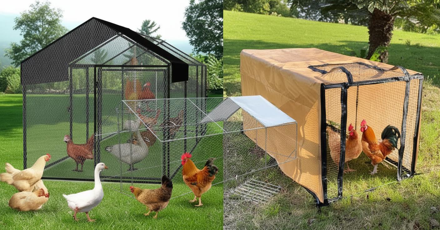 Best Backyard Chicken Tractor - Durable Construction, Spacious Design, and Portable with Cover and Swing