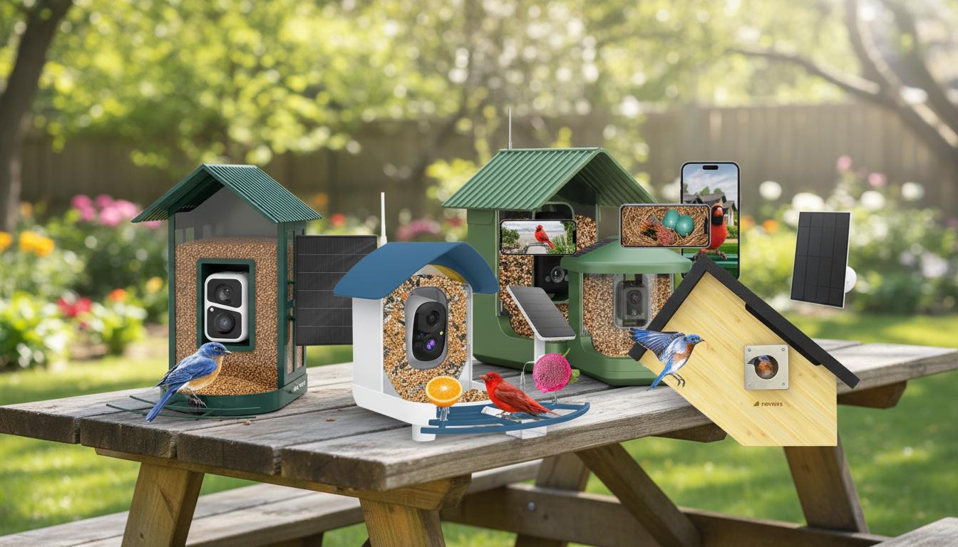 Best Birdhouse with Live Camera - Real-Time AI Species Identification, Solar-Powered Streaming, Ideal for Bird Watchers