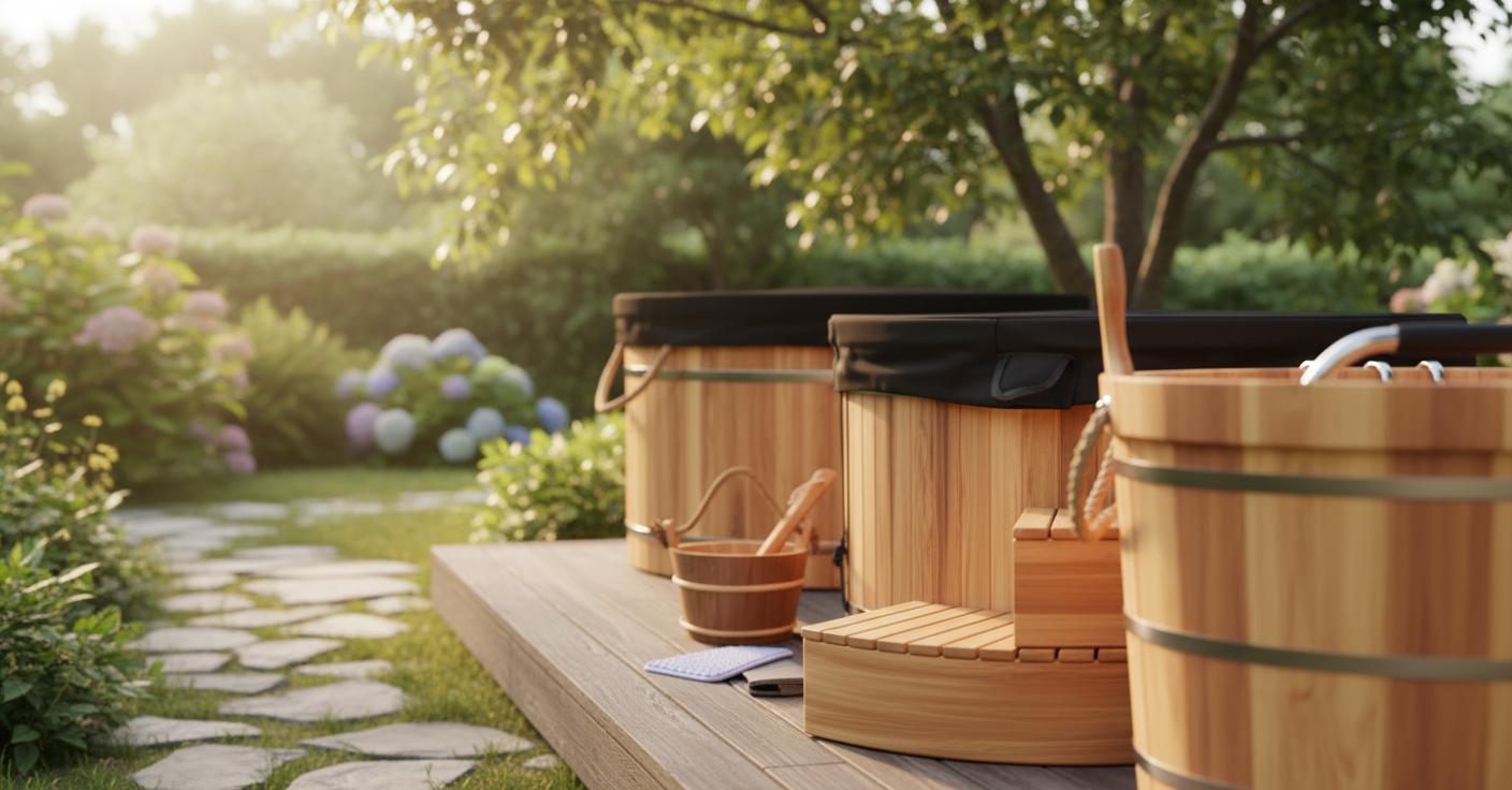 Best Cedar Barrel Hot Tub - Natural Red Cedar Aroma, Durable Construction, Generous 6L Capacity