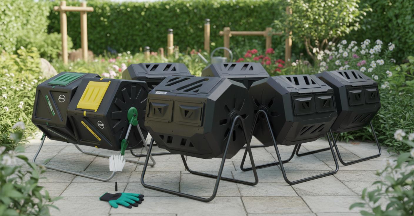 Best Compost Tumbler Bin - Fast Processing, Easy Use, and Durable Design