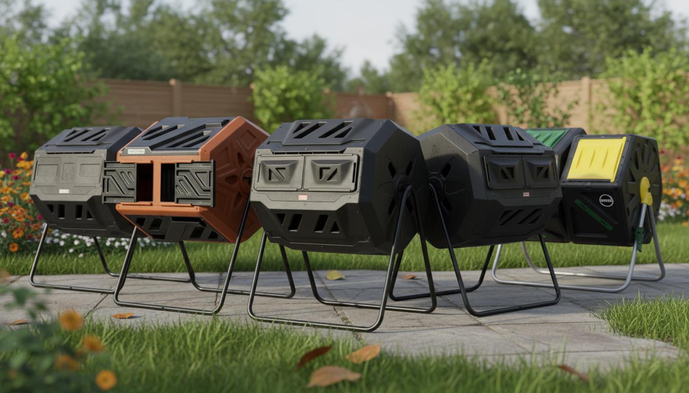 Best Composting Tumbler Bin - Fast Decomposition, Dual Chambers, Easy to Use