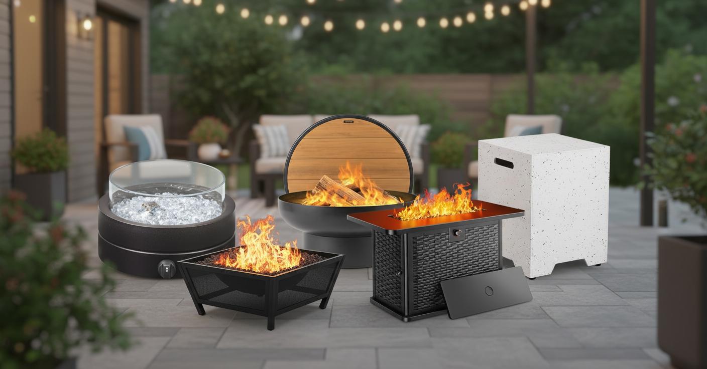 Best Fire Pit Table - Portable Design, Stylish Appearance, Umbrella Compatibility