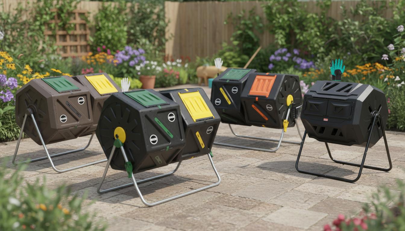 Best Garden Compost Tumbler - Efficient Dual Chambers, Fast Composting, Durable Design