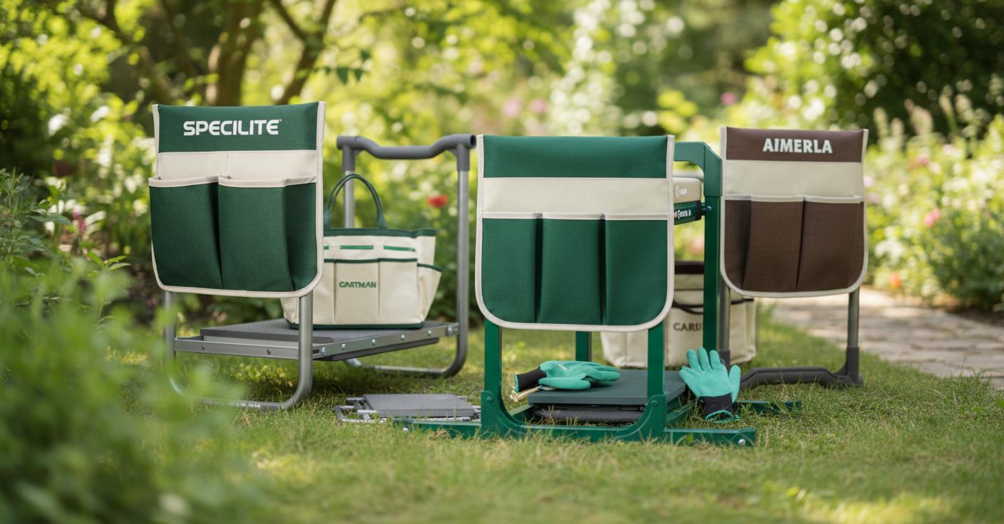 Best Garden Kneeler and Seat - Comfortable Cushioning, Convenient Tool Storage, and Durable Design