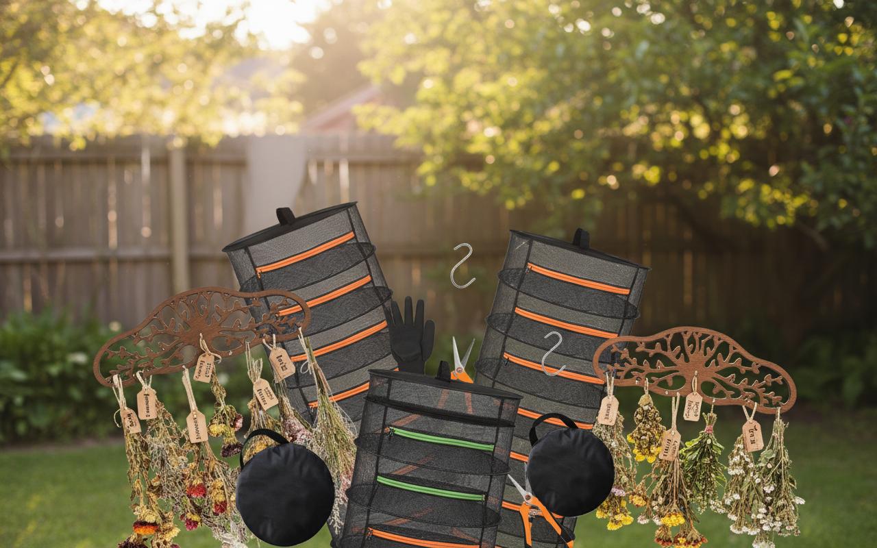 Best Herb-Drying Rack for Outdoors - Efficient Drying, Multi-Layer Folding Design, Durable Materials