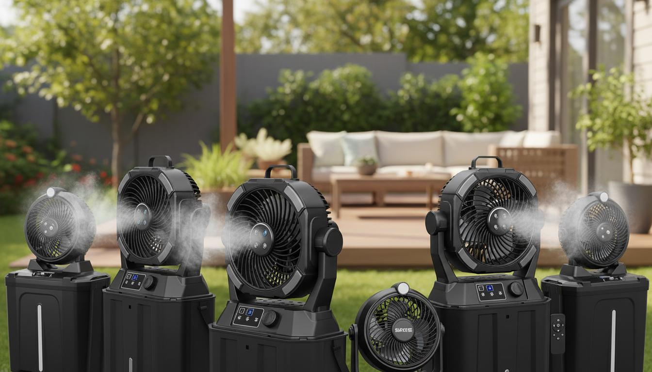 Best Outdoor Misting Fan - Portable Cooling, Adjustable Mist, and Built-In Lighting