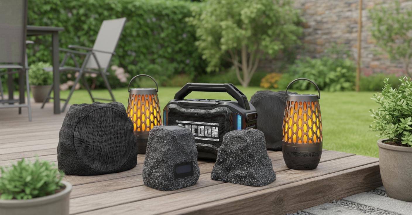 Best Outdoor Wireless Rainfall Speaker - Waterproof Design, Solar-Powered Efficiency, Wireless Convenience