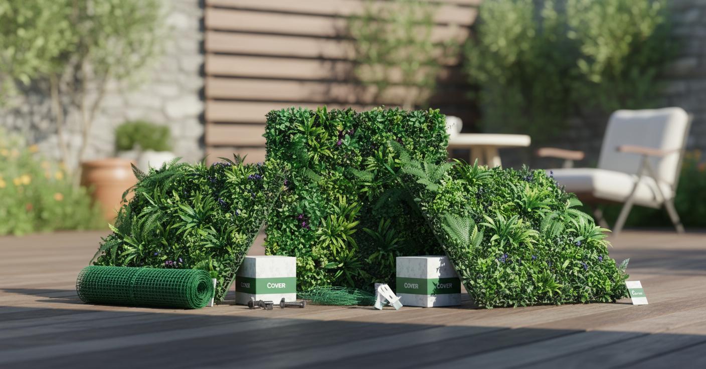 Best Plant Wall Panel System - Natural-Looking Privacy Screen, UV-Resistant, Maintenance-Free Greenery