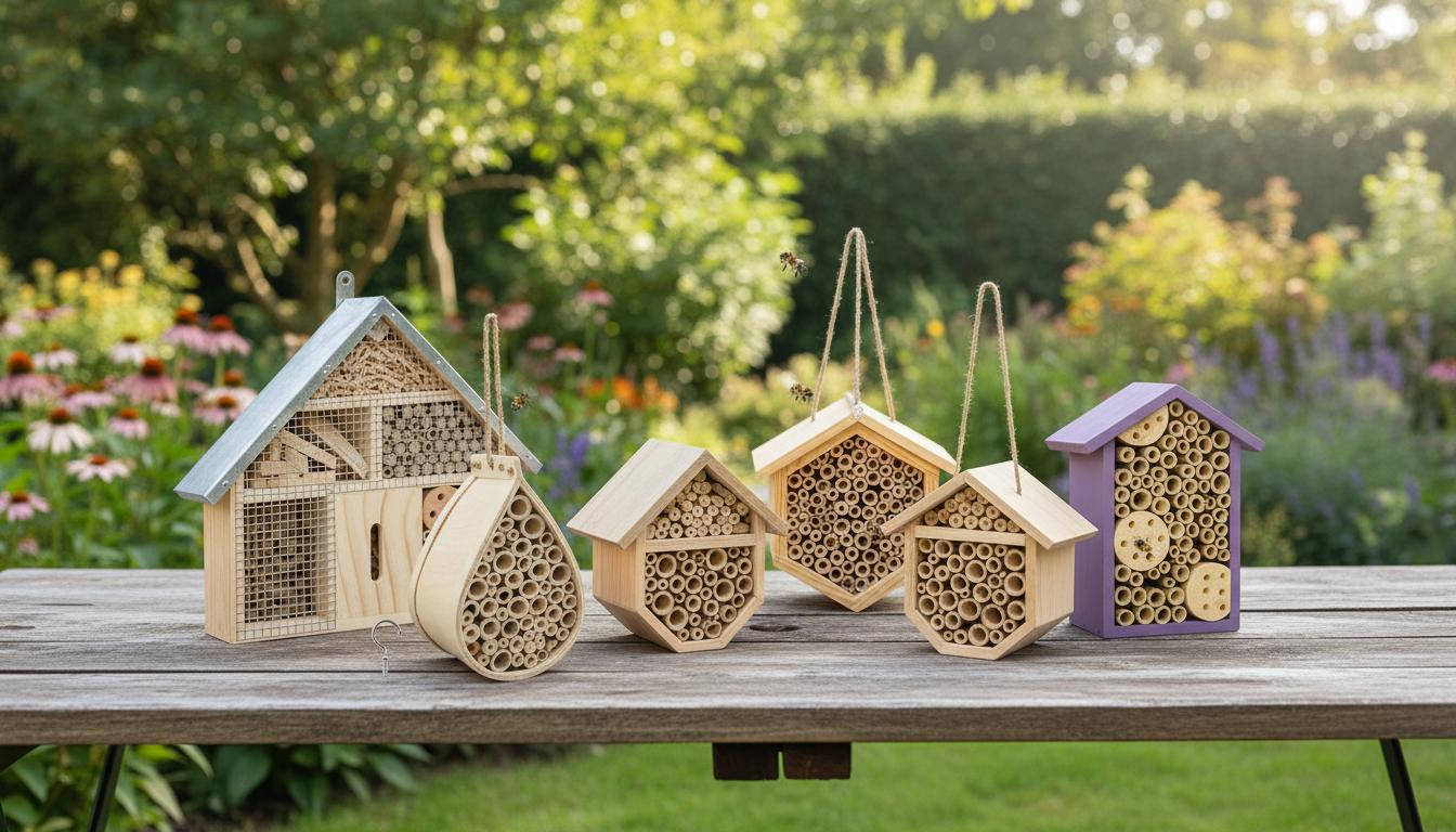 Best Pollinator Bee House - Attracts Beneficial Pollinators, Supports Garden-Friendly Insects, Durable Outdoor Design