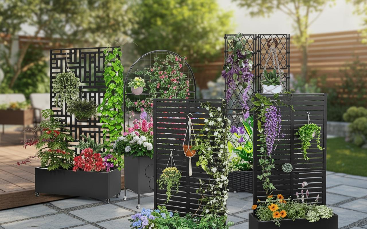 Best Privacy Trellis Planter - Versatile Design, Mobile Structure, Built-In Climbing Support