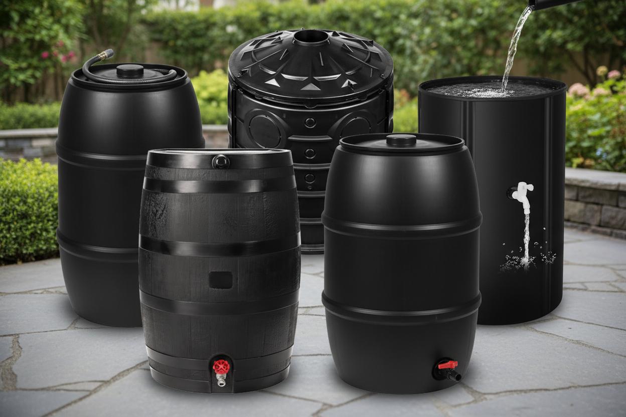 Best Rainwater Harvesting Barrel System - BPA-Free, Easy Water Diversion, Gardener-Friendly Design