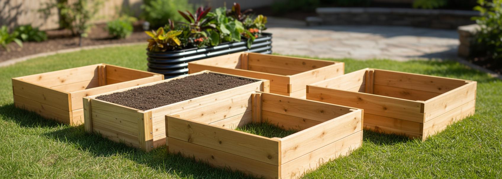 Best Raised Cedar Garden Bed Kit - Durable Construction, Space-Saving Design, Ideal for Vegetables and Flowers