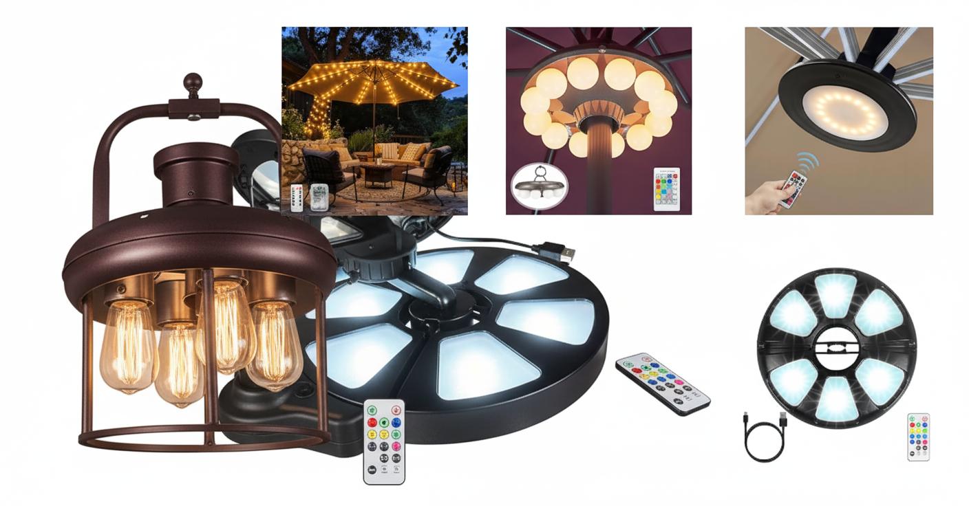 Best Remote-Controlled LED Patio Umbrella - Cordless Convenience, Waterproof Durability and Easy Remote Control