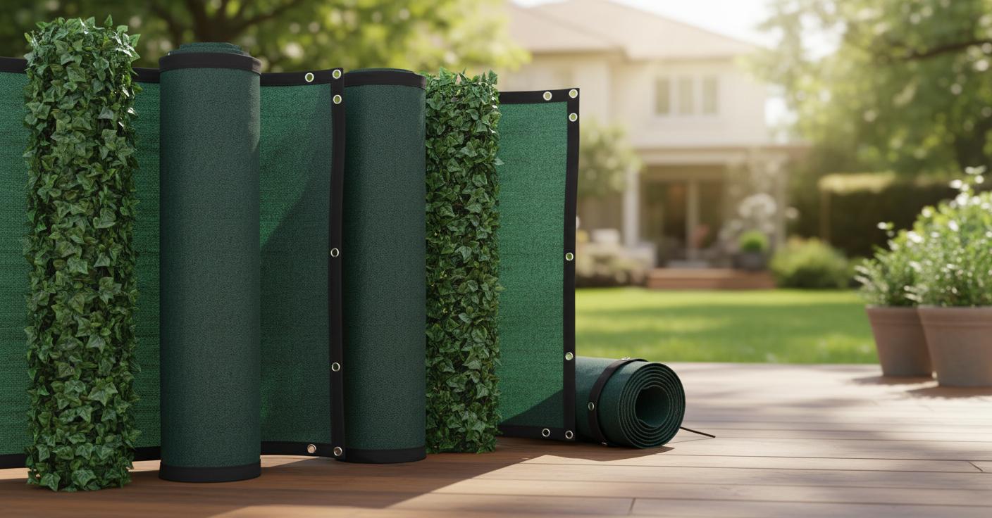 Best Roll-Up Green Privacy Screen - Enhanced Outdoor Privacy, Superior Shade, Durable Design