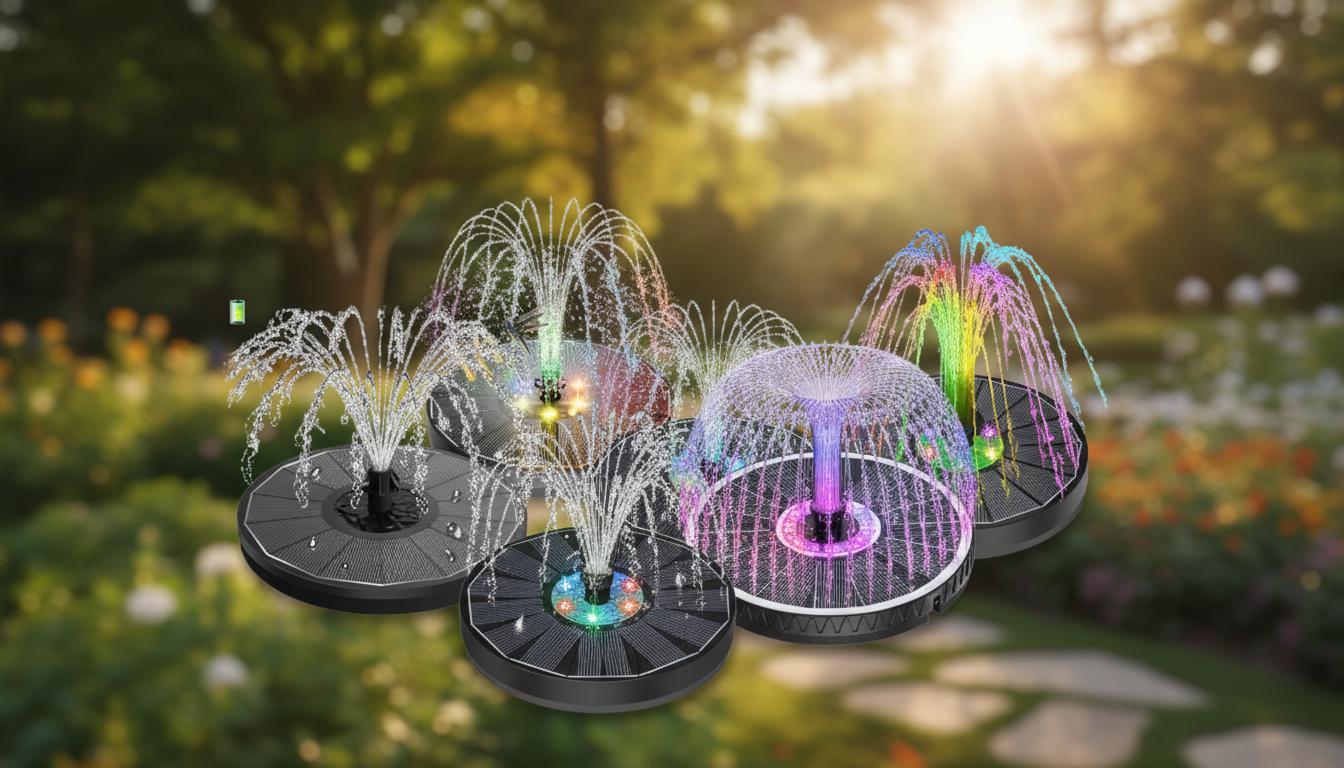 Best Solar-Powered Garden Fountain - Eco-Friendly, Vibrant LED Lighting, Energy Efficient