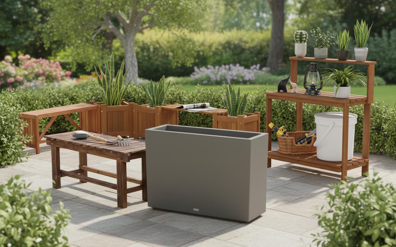 Best UV-Resistant Outdoor Planter Bench - Durable, Stylish, and Integrated Greenery