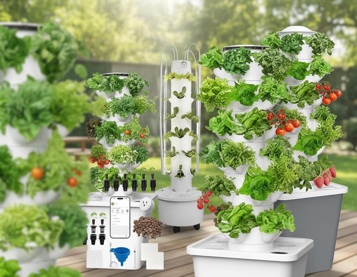 Best Vertical Hydroponic Garden Tower - Space-Efficient, Versatile for Indoor and Outdoor, Easy to Maintain