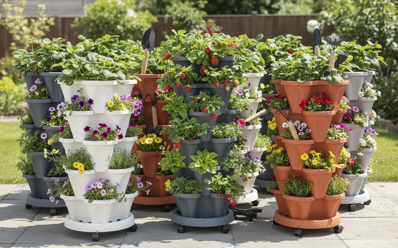 Best Vertical Strawberry Planter - Space-Saving Design, Multi-Tiered Organization, Easy Vertical Gardening