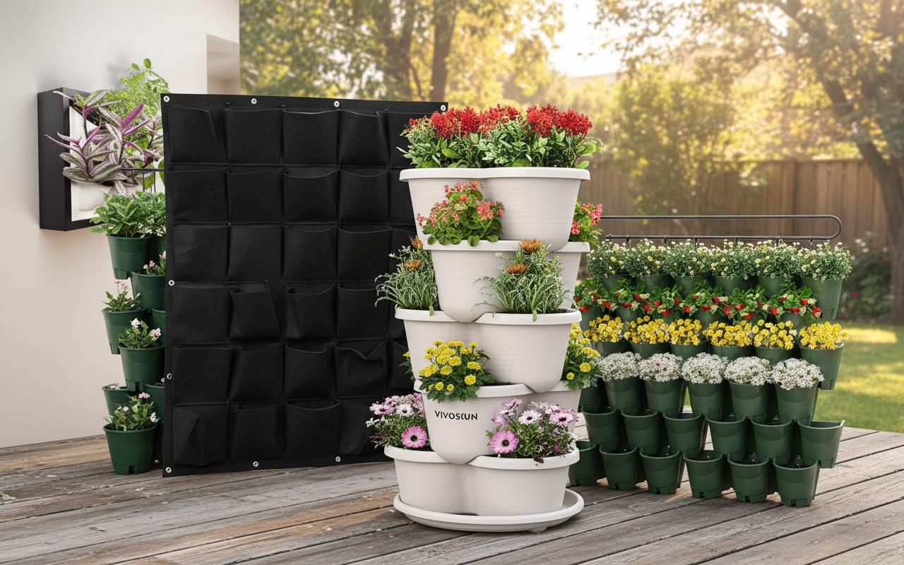 Best Vertical Wall Planter System - Stylish Design, Space-Saving Setup, Effortless Self-Watering