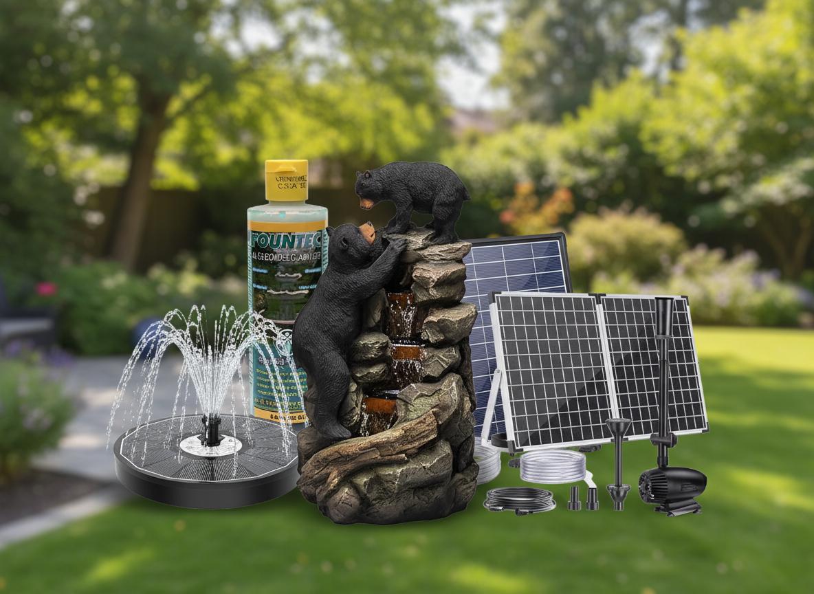 Best Wildlife-Friendly Water Fountain - Eco-Friendly Solar Power, Sustainable Garden Decoration, Quiet Natural Flow