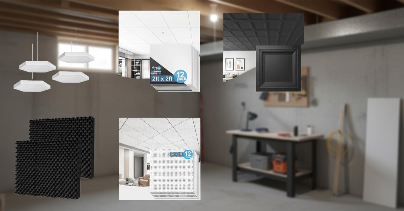 Best Acoustic Basement Ceiling Tiles - Echo Reduction, Sound Clarity Enhancement, and Easy Installation