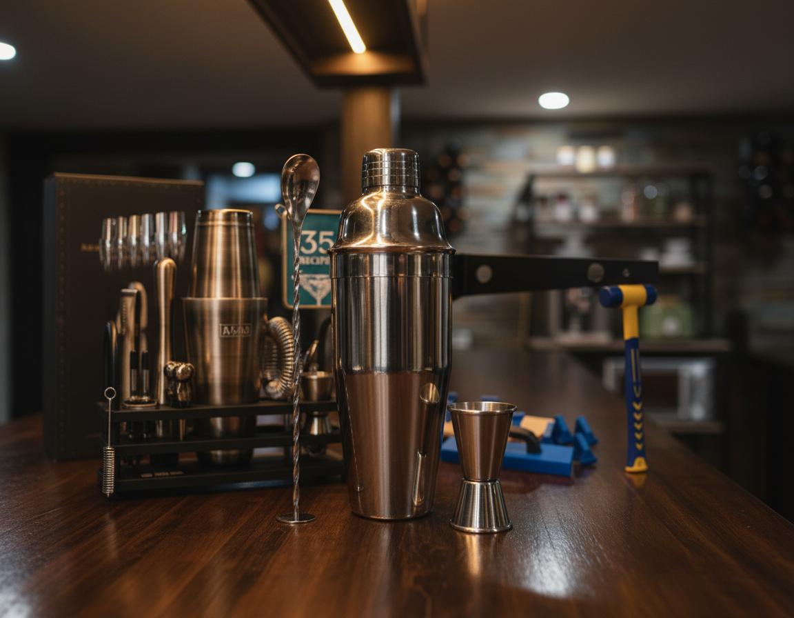 Best Compact Basement Bar Kit - Complete Cocktail Set, Space-Saving Design, Easy Assembly