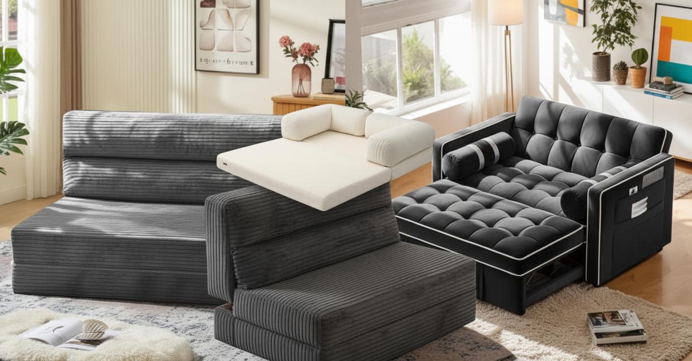 Best Convertible Basement Guest Bed/Sofa - Space-Saving, Multifunctional, and Foldable Comfort