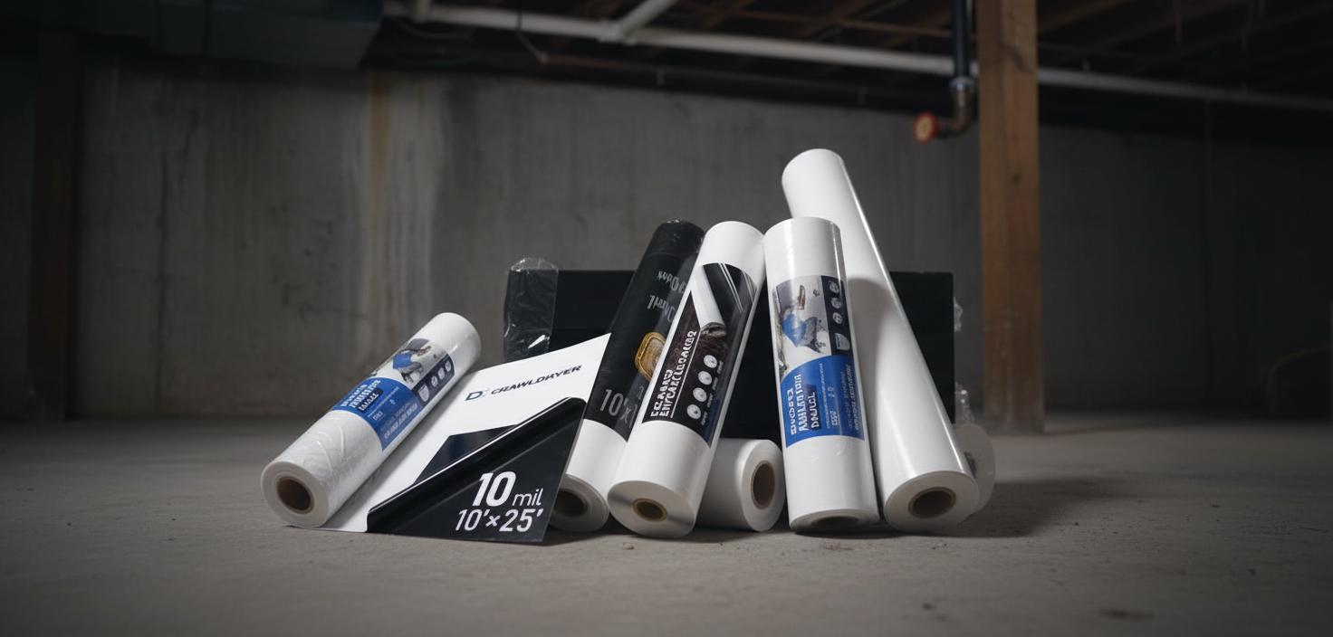 Best Crawl Space Encapsulation Kits - Durable 10 Mil Polyethylene Film, Moisture Protection, Easy Installation