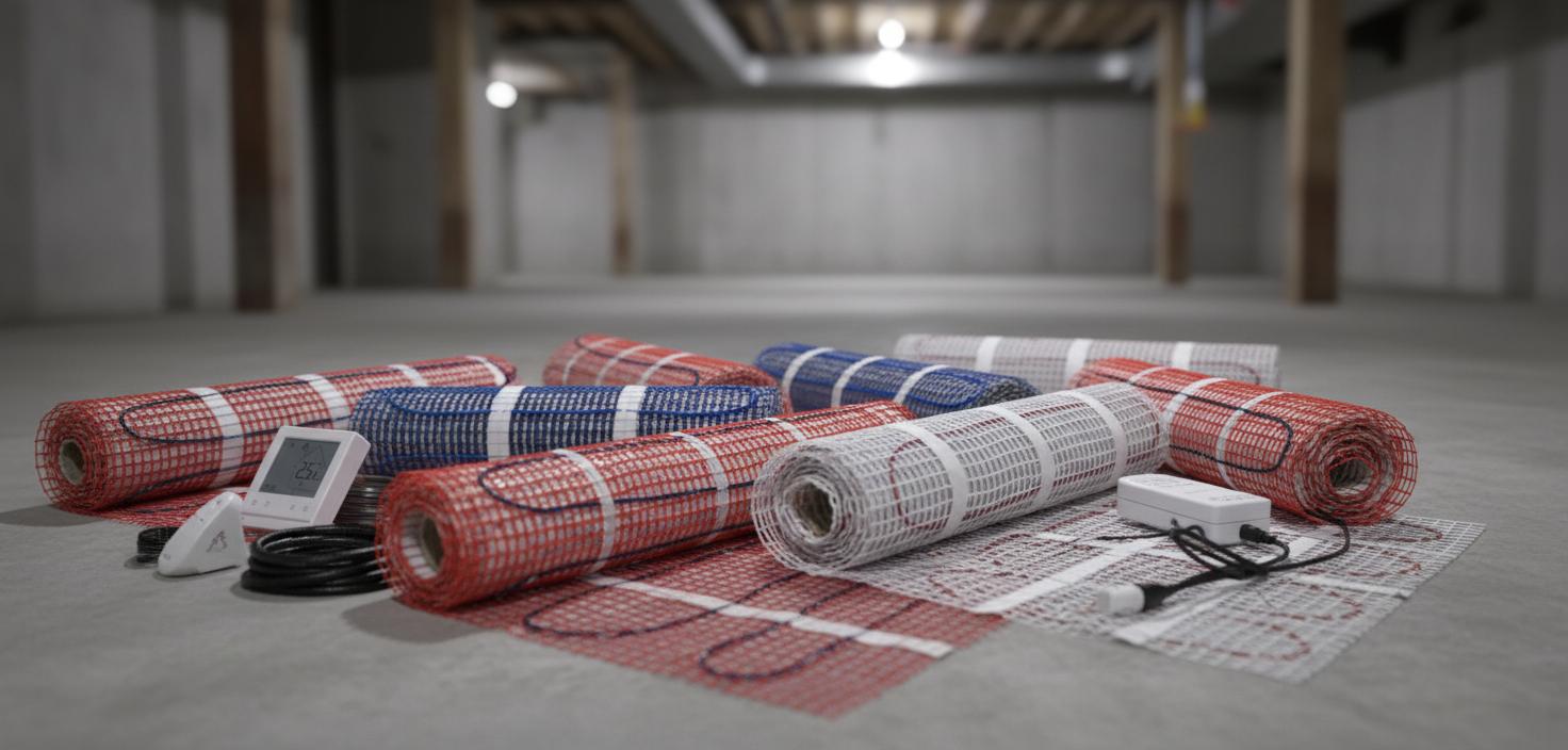 Best Electric Radiant Floor Heating Mats - Efficient Under-Stone Heating, Precise Temperature Control, Easy Installation