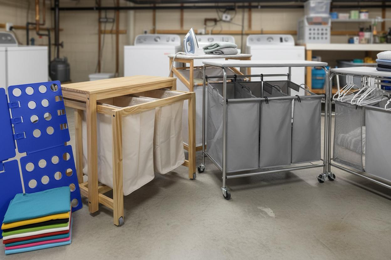 Best Freestanding Laundry Folding Station - Effortless Use, Neat Organization, Space-Saving Design