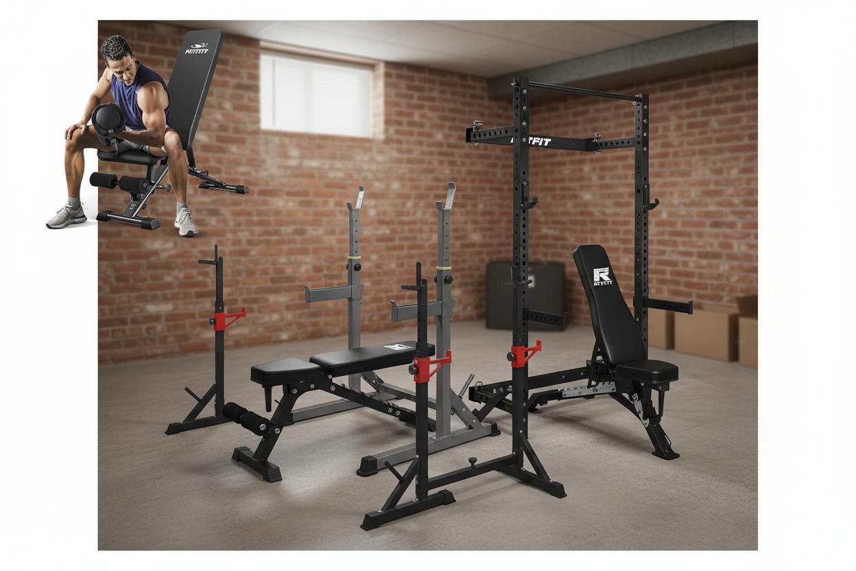 Best Home Gym Folding Squat Rack - Compact Design, Adjustable Features, Full-Body Workout Compatibility
