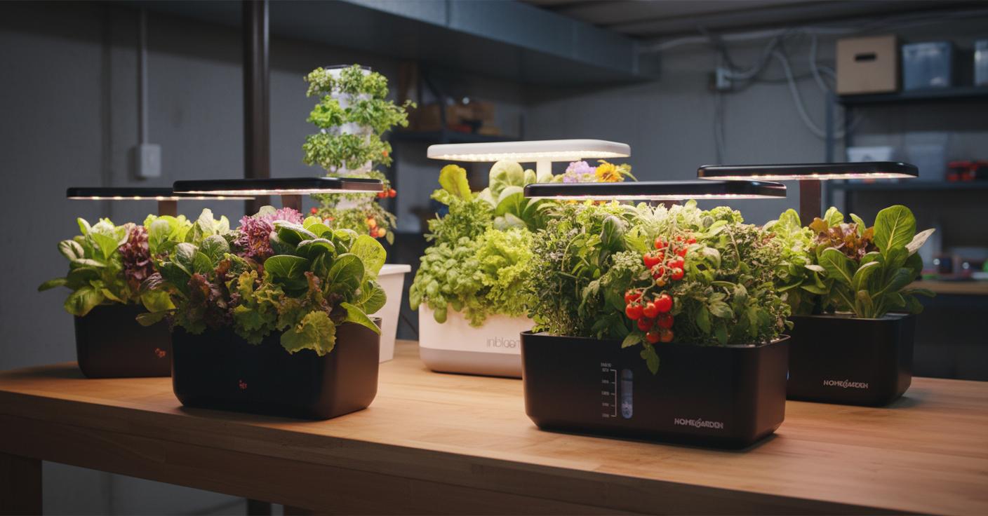 Best Indoor Hydroponic Gardening System - Compact Design, Efficient LED Lighting, Space-Saving Solution