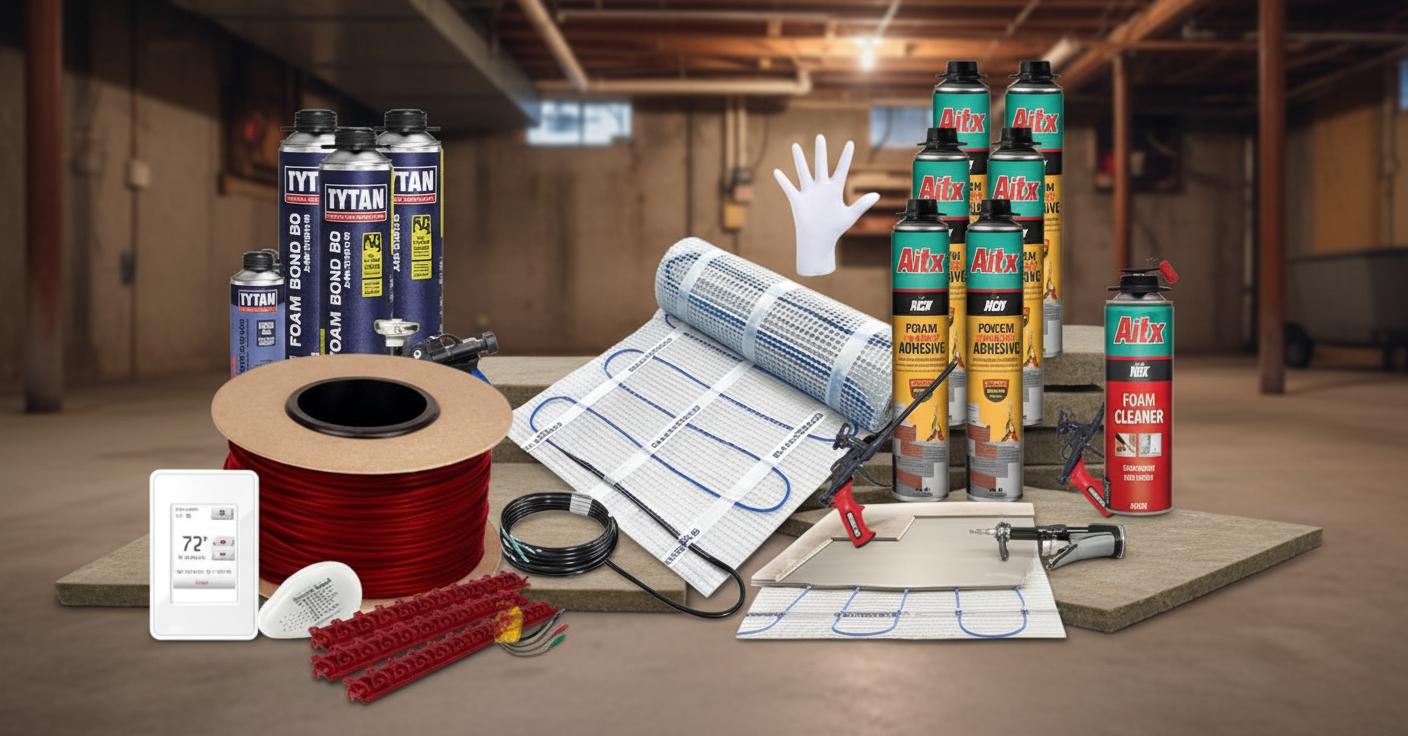 Best Insulated Subfloor Panel Kit - Quick Bonding, Strong Adhesion, Foam to Wood Compatibility