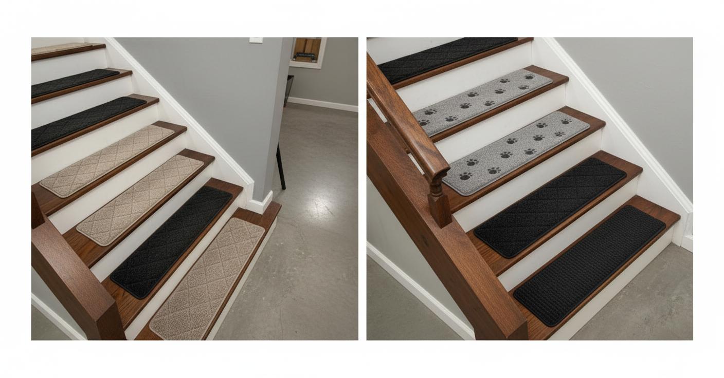 Best Kick Mats for Basement Stairs - Non-Slip Surface, Kid- and Pet-Friendly Carpet, Enhanced Stair Safety