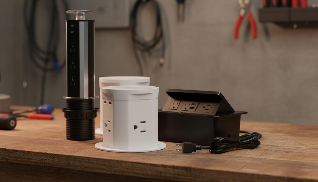 Best Pop-Up Power Outlet Strip - Convenient Charging, Surge Protection, and Space-Saving Design