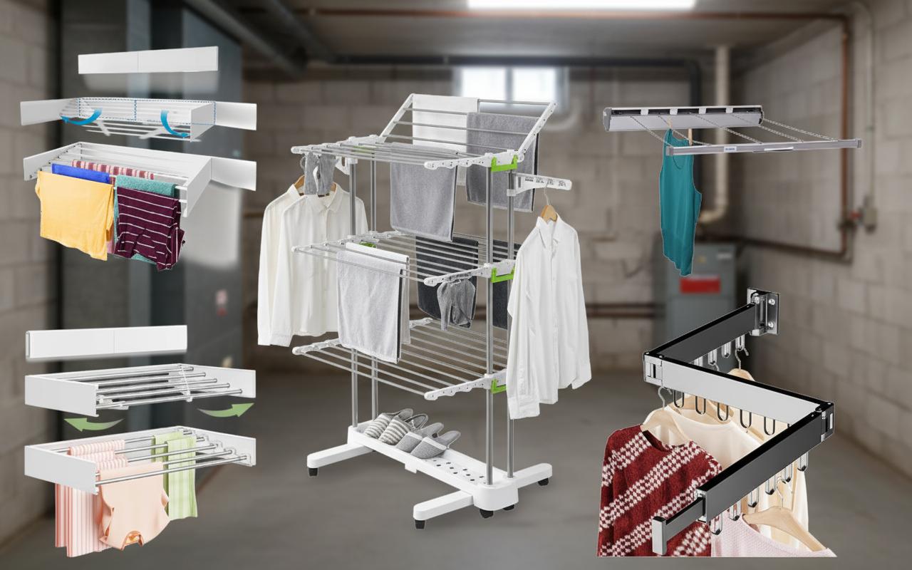 Best Retractable Basement Drying Racks - Space-Saving Design, Durable Build, and Easy Installation