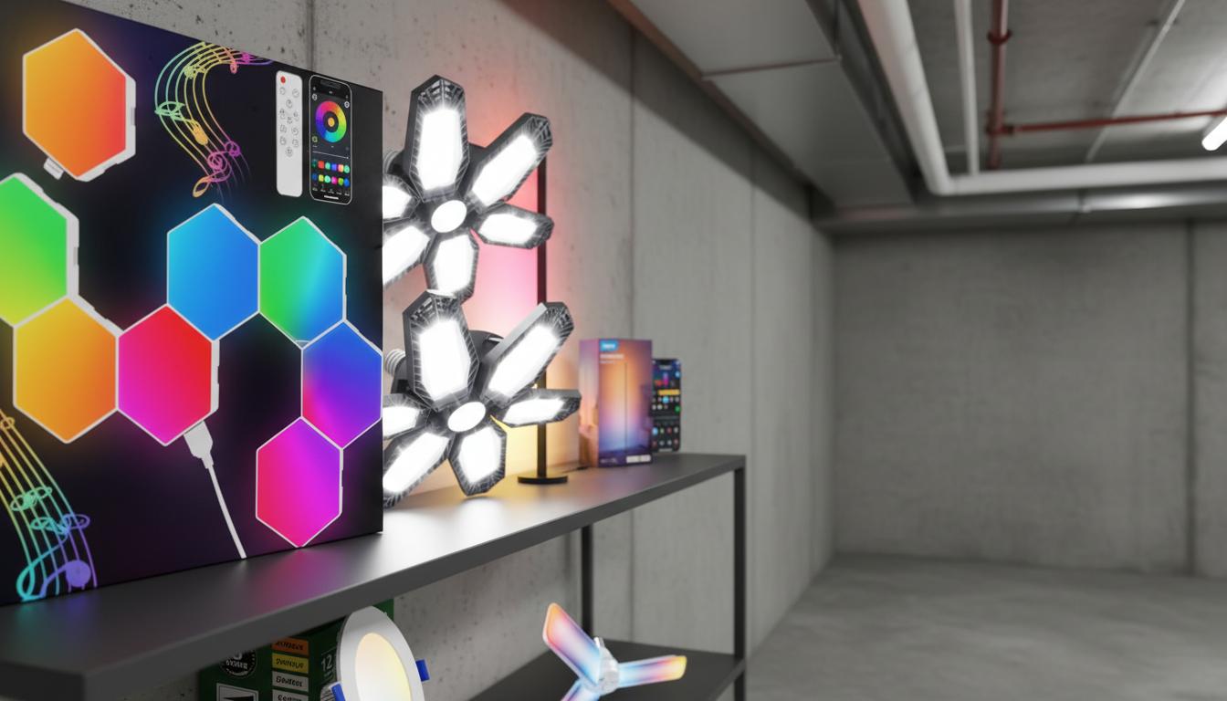 Best Smart Basement Lighting Panels - Customizable RGB Ambient Lighting, Gamer-Friendly Features, Easy Installation