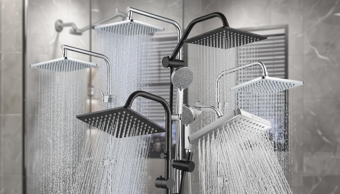 Best Adjustable Rainfall Showerhead - Luxurious Design, High-Pressure Performance, Customizable Spray Settings