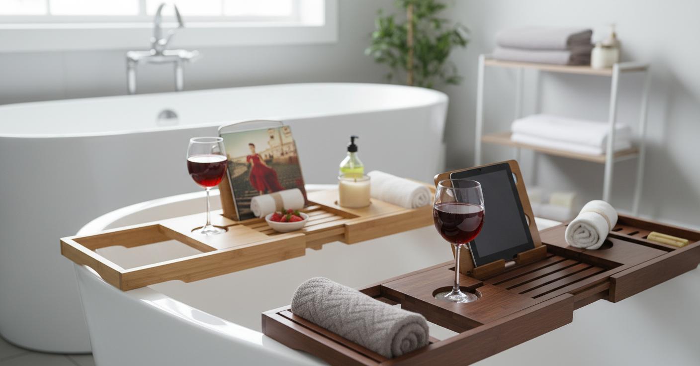 Best Bamboo Bathtub Caddy - Stylish Design, Functional Storage, and Ultimate Relaxation