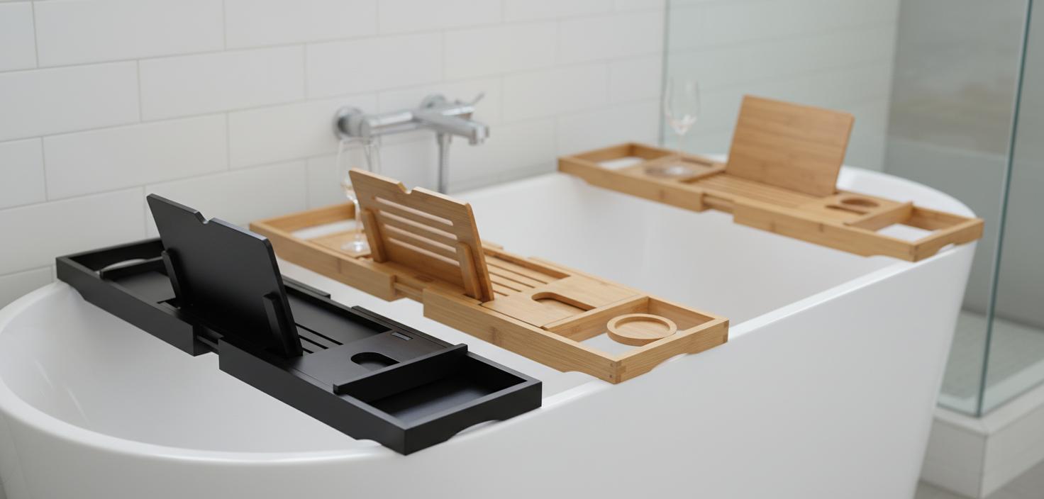 Best Bathtub Tray with Book Holder - Secure Fit, Water-Resistant, Comfortable Convenience
