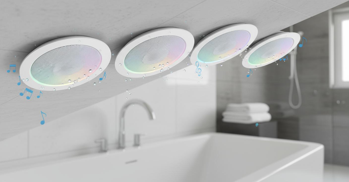 Best Bluetooth Waterproof Ceiling Speaker - Immersive Audio, Sleek Design, Paintable In-Wall Integration