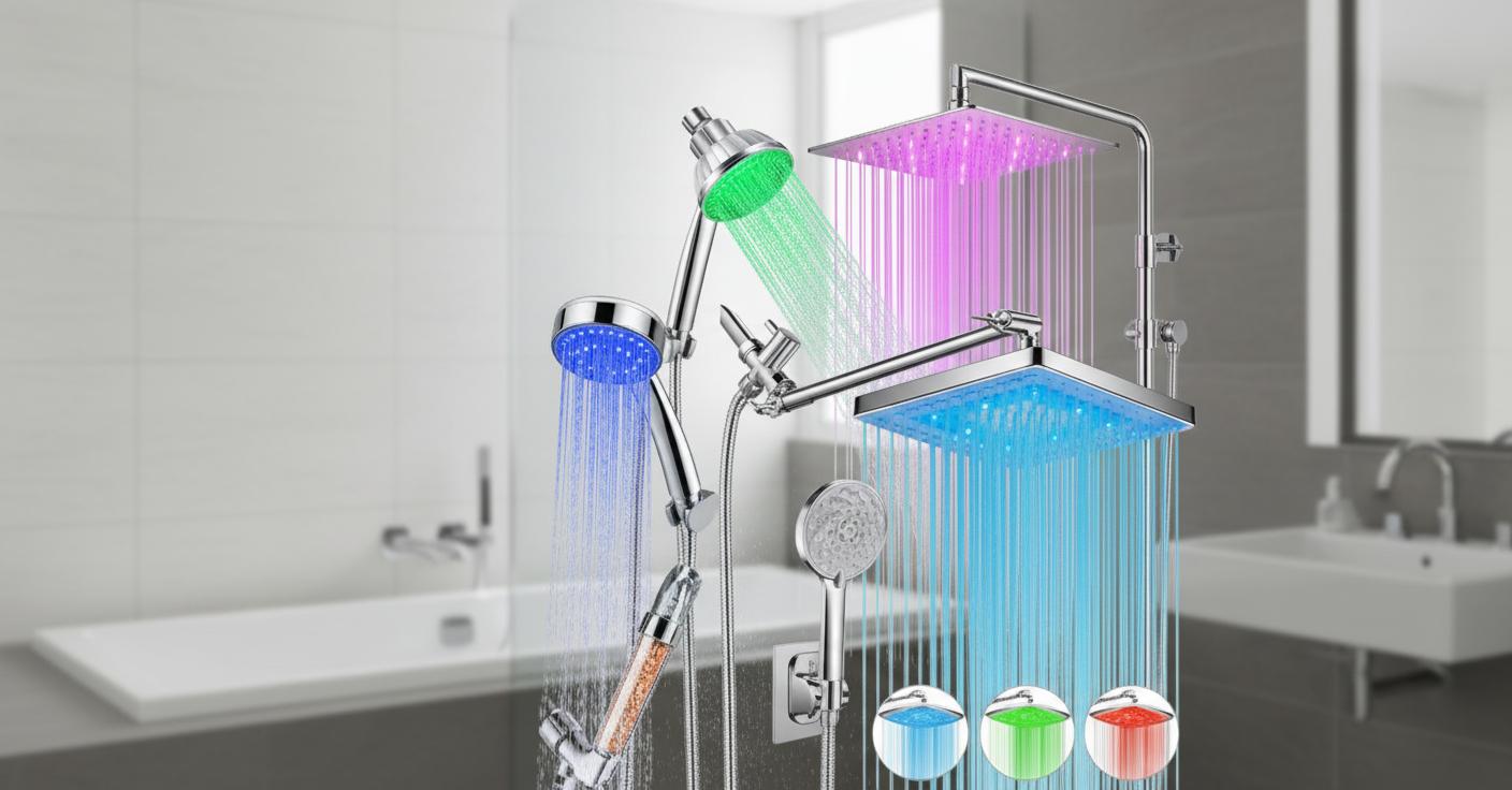 Best Color-changing LED Rain Showerhead - Vibrant Colors, High Pressure, Easy Installation