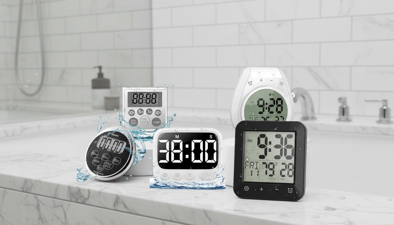 Best Digital Shower Timer - Waterproof, Easy-to-Read Display, Strong Magnet Attachment