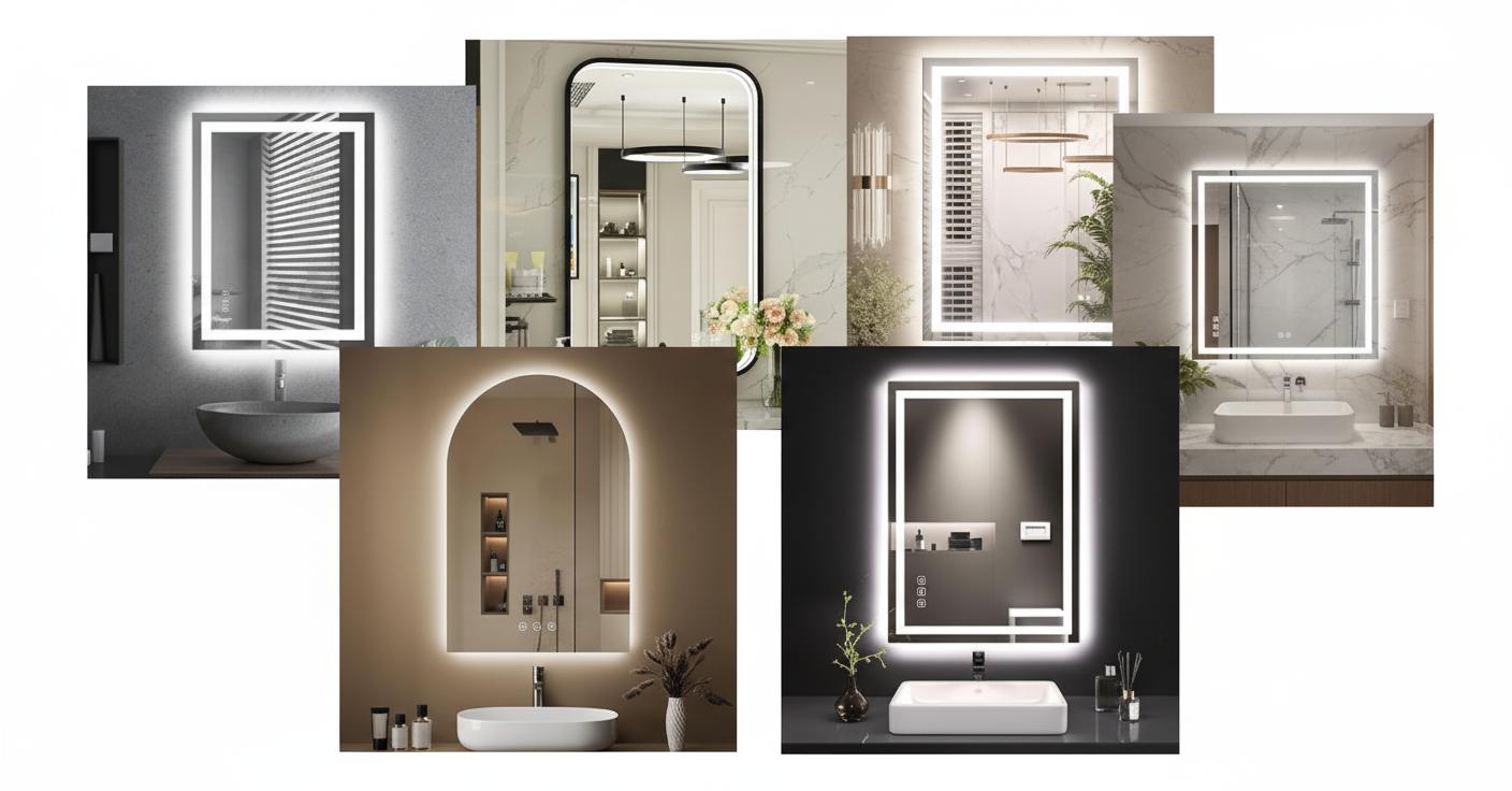 Best Fogless LED Bathroom Mirror - Adjustable Lighting, Anti-Fog Convenience, Sleek Design