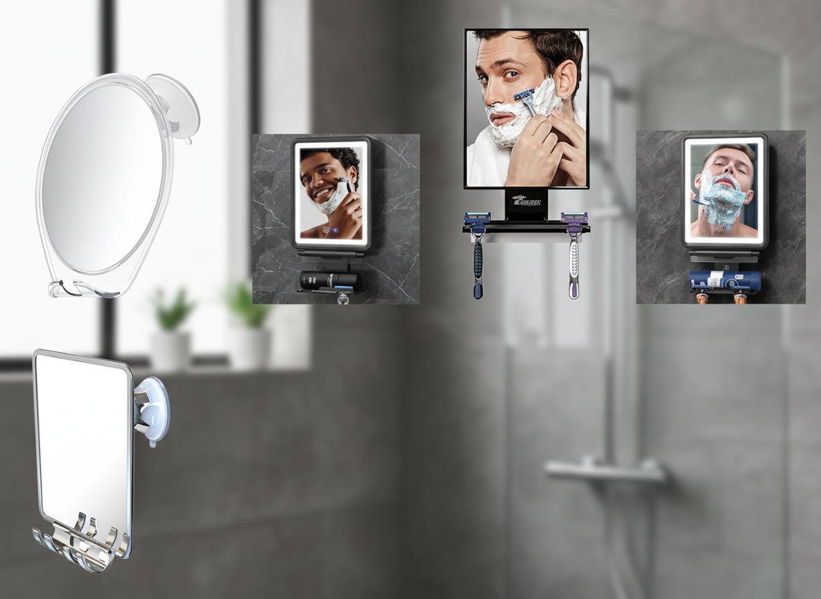 Best Fogless Shower Mirror - Clear Reflection, Convenient Razor Storage, Easy Installation