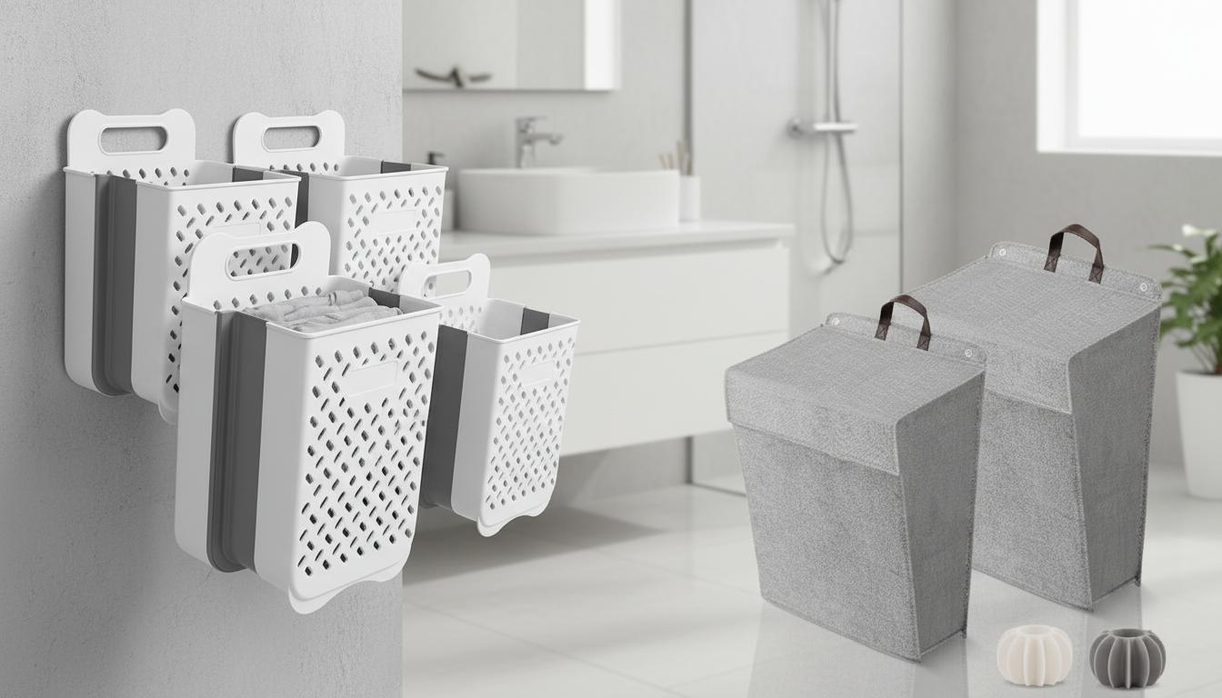 Best Foldable Wall-Mounted Laundry Hamper - Space-Saving, Collapsible, Durable Organization