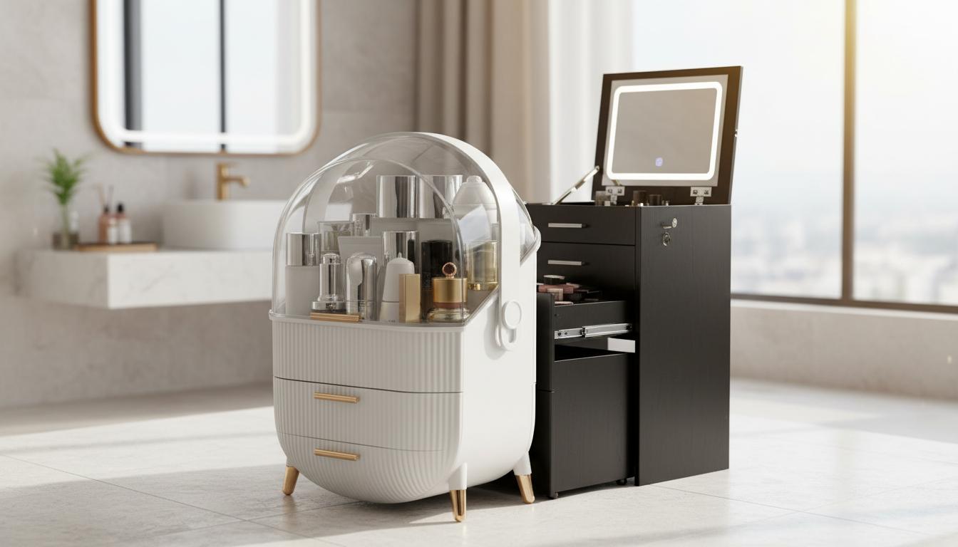Best Hidden Storage Vanity - Organizing Skincare, Easy Visibility, and Convenient Access