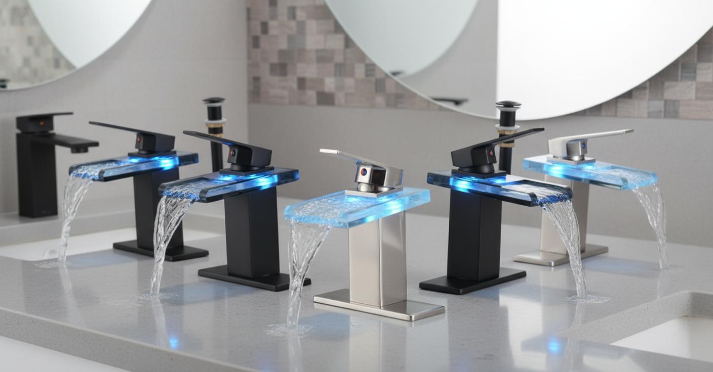 Best LED Illuminated Bathroom Faucet - Stylish Design, Modern Waterfall Flow, Energy Efficient Lighting