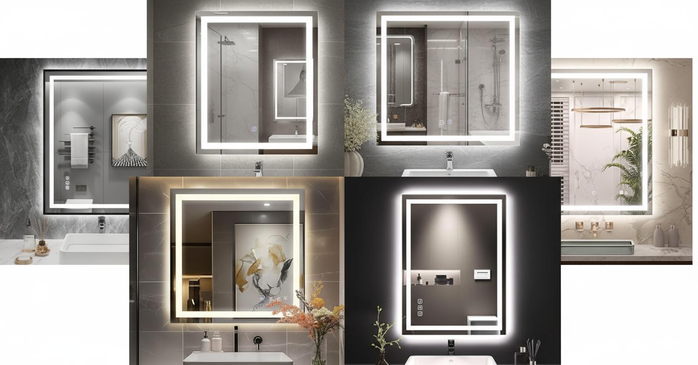 Best LED Lighted Bathroom Mirror - Clear Illumination, Customizable Lighting, Anti-Fog and Safety Features