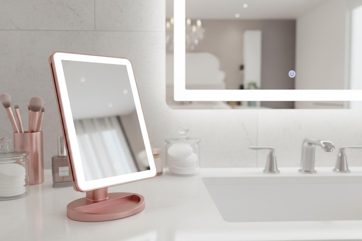 Best LED Makeup Mirror - Versatile Lighting, Multiple Magnification Levels, Sleek Design